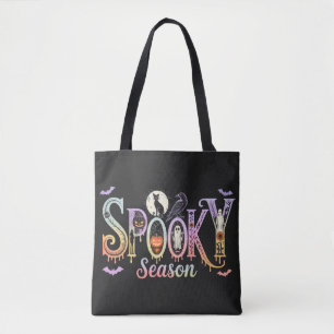 Spooky Season Iridescent Halloween Tote Bag