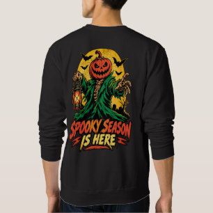 Spooky Season Is Here Pumpkin Head Scarecrow Hallo Sweatshirt