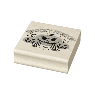 Spooky Season Jack-o-lanterns Rubber Stamp