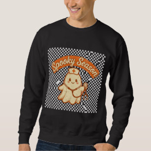 Spooky Season Nurse Shirt   Cute Ghost Nurse Hallo