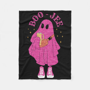 Spooky Season Pink Ghost Halloween Costume Boujee Fleece Blanket