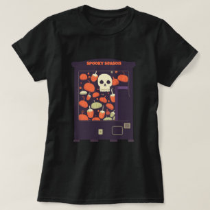 Spooky Season Pumpkin and Skull Vending Machine T-Shirt