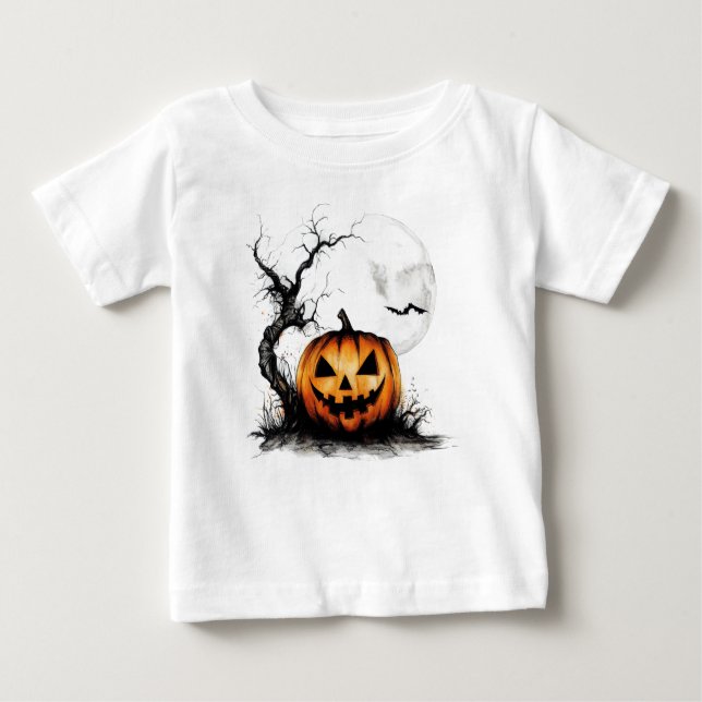 spooky season pumpkin baby T-Shirt (Front)