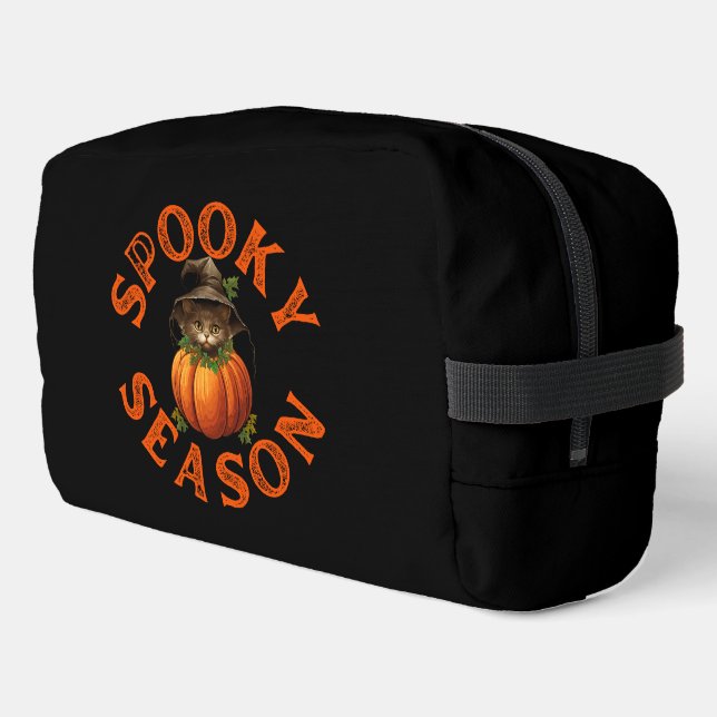 Spooky Season Pumpkin Cat Dopp Kit (Left Corner)