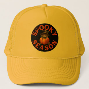 Spooky Season Pumpkin Cat Trucker Hat