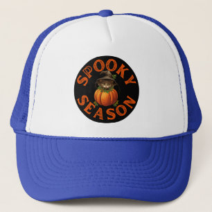 Spooky Season Pumpkin Cat Trucker Hat
