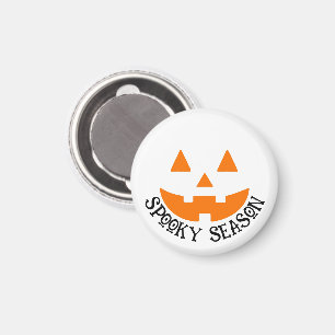 Spooky Season Pumpkin Face Halloween Magnet