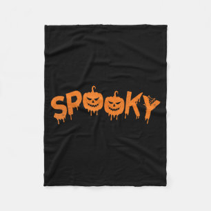 Spooky Season Pumpkin Fall Halloween Costume Fleece Blanket