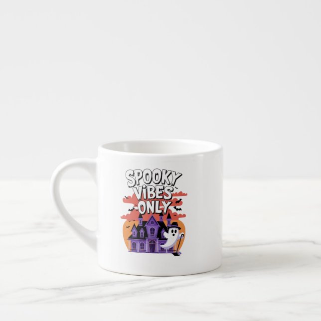 Spooky Season Quotes Espresso Cup (Left)