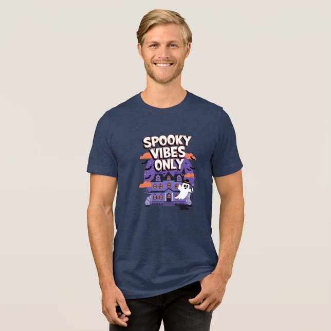 Spooky Season Quotes Tri-Blend Shirt (Front Full)