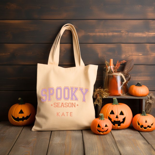 Spooky Season Retro Groovy Halloween Tote Bag (Creator Uploaded)