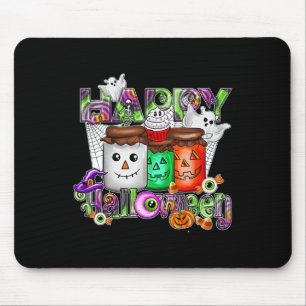 Spooky Season Retro Happy Halloween Ghost Women To Mouse Pad