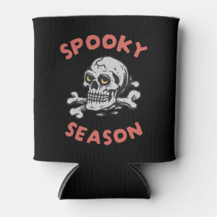 Spooky Season Scary Skull Halloween  Can Cooler