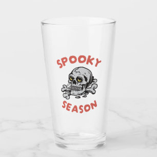 Spooky Season Scary Skull Halloween Glass