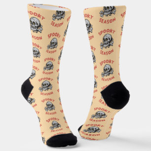 Spooky Season Scary Skull Halloween  Socks