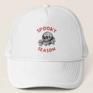 Spooky Season Scary Skull Halloween  Trucker Hat