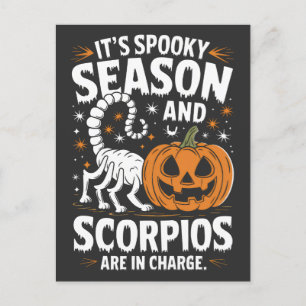 Spooky Season: Scorpios in Charge Funny Halloween Postcard