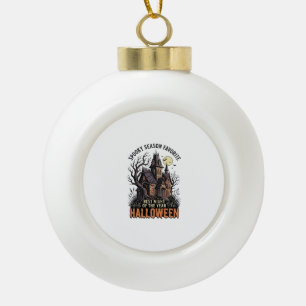 Spooky Season Shirt Haunted Manor Vintage Engravin Ceramic Ball Christmas Ornament