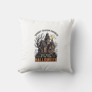 Spooky Season Shirt Haunted Manor Vintage Engravin Cushion