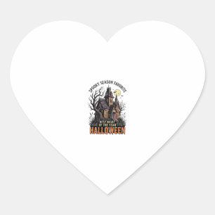 Spooky Season Shirt Haunted Manor Vintage Engravin Heart Sticker