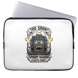 Spooky Season Shirt Vintage Engraving Halloween De Laptop Sleeve