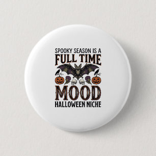 Spooky Season Shirt Vintage Engraving Halloween Gr 6 Cm Round Badge