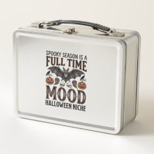 Spooky Season Shirt Vintage Engraving Halloween Gr Metal Lunch Box