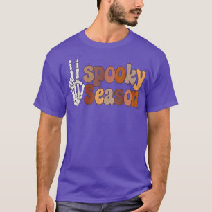 Spooky Season Skeleton Hand Halloween Thanksgiving T-Shirt
