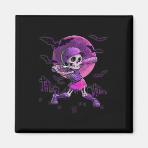 Spooky Season Softll Halloween Skeleton Girl Magnet