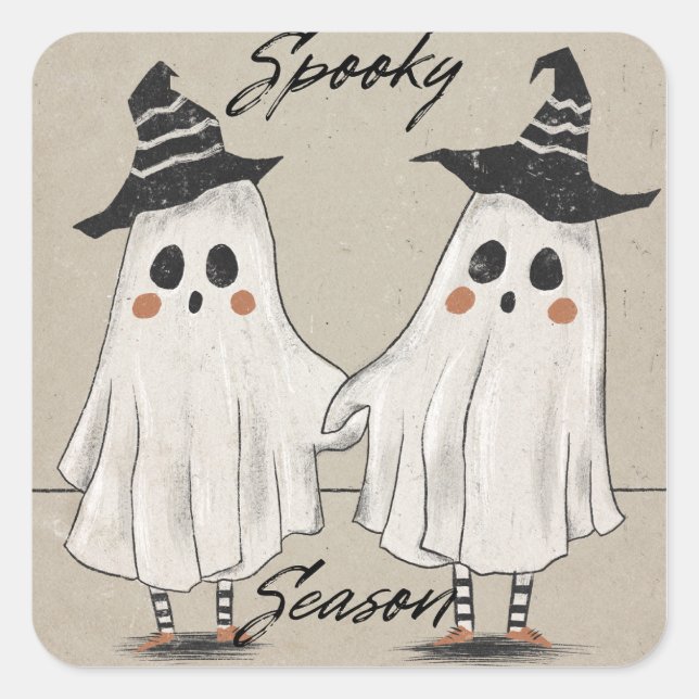 Spooky Season Squad Square Sticker (Front)