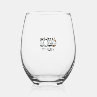 Spooky Season Tank Top Stemless Wine Glass