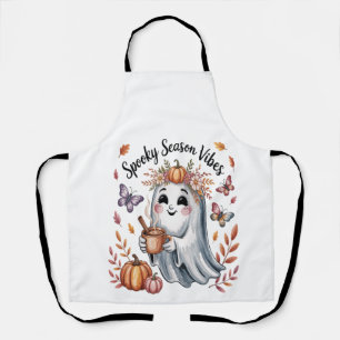 Spooky Season Vibes Ghost Apron