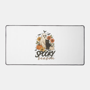 Spooky Season Vibes Ghost Desk Mat