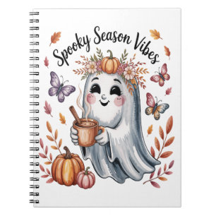 Spooky Season Vibes Ghost Notebook