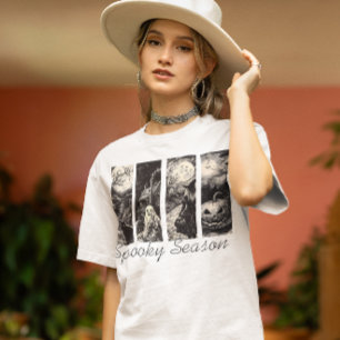 Spooky Season Vintage Halloween Ghost Pumpkin  T-Shirt