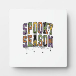 Spooky Season Vintage Halloween Typography Design_ Plaque