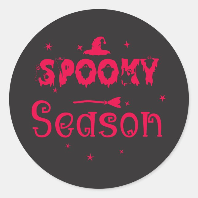Spooky Season Witch Hat Sticker (Front)