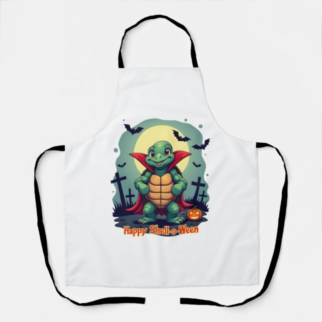 Spooky Shell Surprise Turtle Apron (Front)