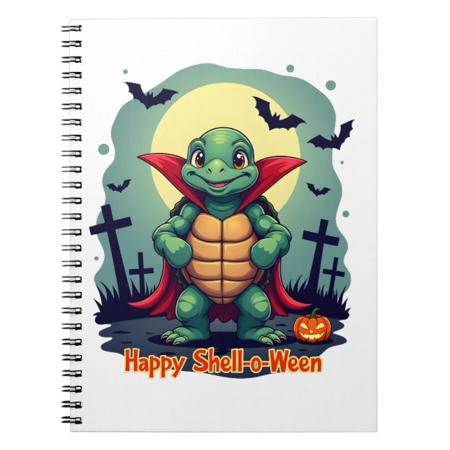 Spooky Shell Surprise Turtle Notebook (Front)