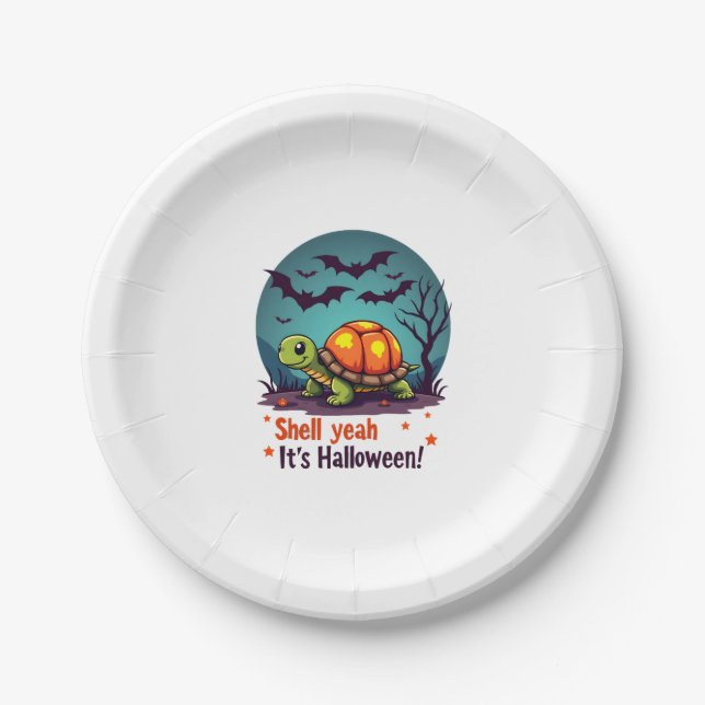 Spooky Shell Surprise Turtle Paper Plate (Front)