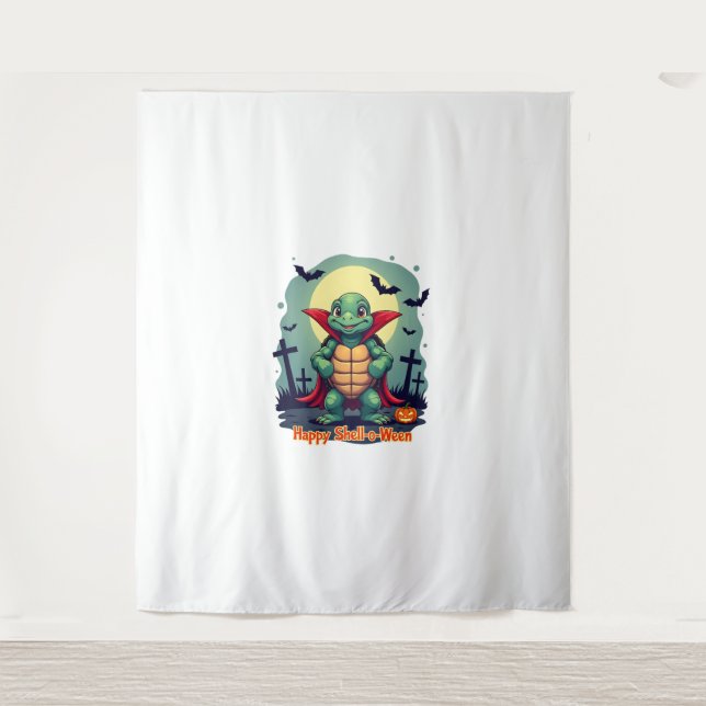 Spooky Shell Surprise Turtle Tapestry (Front)
