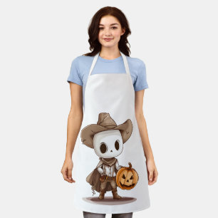 Spooky Sheriff Skeleton Apron