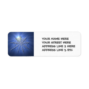 Spooky Shiny Spiderweb Return Address Label