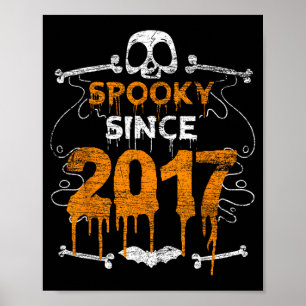 Spooky Since 2017 Halloween Bday Gifts 5th Poster