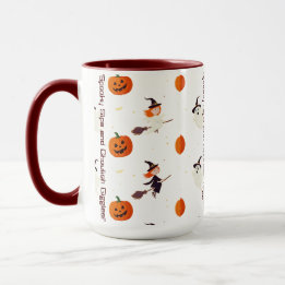 "Spooky Sips and Ghoulish Giggles!" mug for kids
