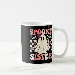 Spooky Sister Halloween Ghost Costume Retro Groovy Coffee Mug