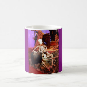 Spooky skeleton coffee mug
