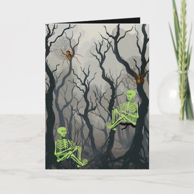 Spooky Skeleton Halloween Card (Front)