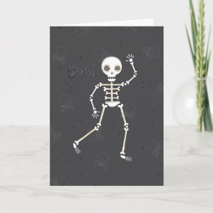 Spooky Skeleton Halloween Greeting Card