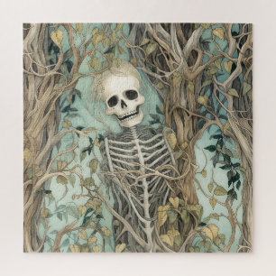 Spooky Skeleton Halloween Jigsaw Puzzle